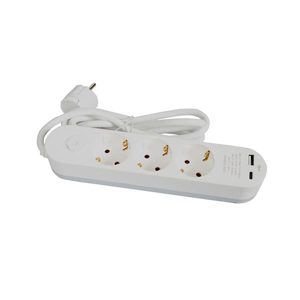 Base enchufe múltiple con USB DUOLEC