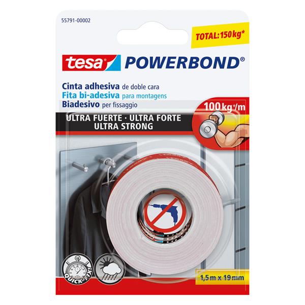 Cinta doble cara TESA Powerbond Ultra.