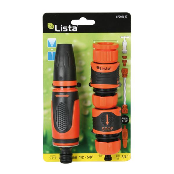 Lanza riego + conectores LISTA.