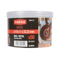 Pack 50 discos corte inox/metal RATIO Ba