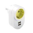 ADAPTADOR 1 TOMA + 2USB FAMATEL