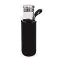 BOTELLA VIDRIO CON FUNDA NEGRA 550 ML
