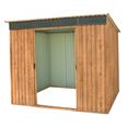 CASETA   METALICA TOP 8X6 PENTROOF IMITACION MADERA 