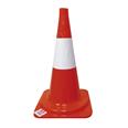 CONO SE&Ntilde;ALIZACION POLIETILENO 50 CM BANDA BLANCA