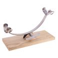 JAMONERO  INOX BALANCIN BASE MADERA FLORES CORTES